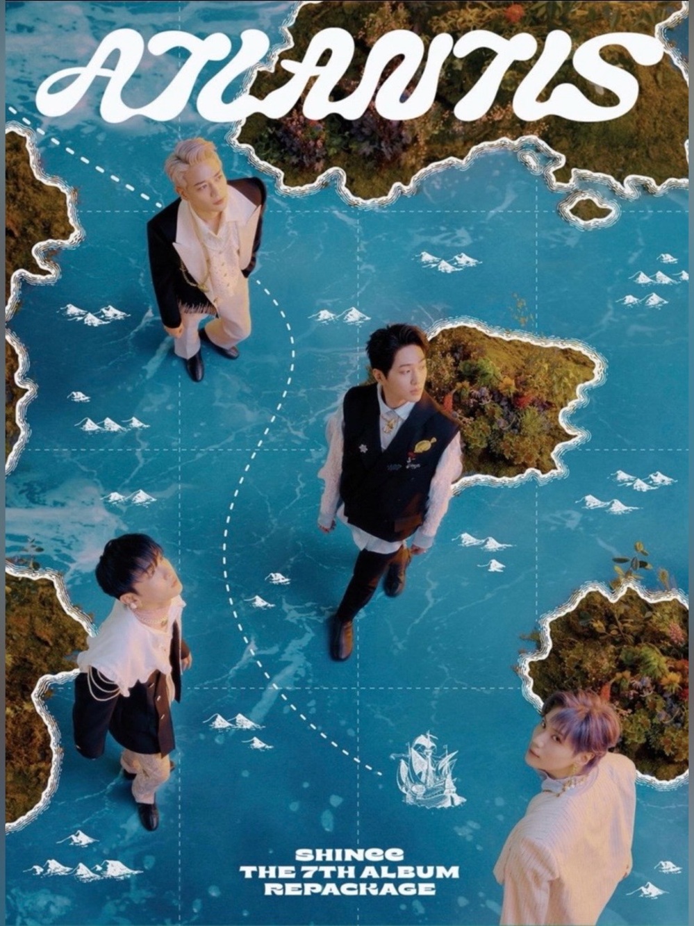 (SEALED) SHINee “Atlantis” 7th Album Official Poster | Rolled | Ocean Version